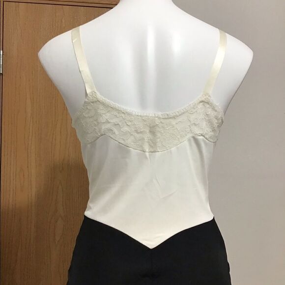 Vanity Fair Vintage Slip Dress White And Black Full Slip Dress Size Small 34 - Picture 6 of 14